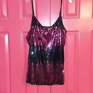 Doki Geki Red Sequined Tank